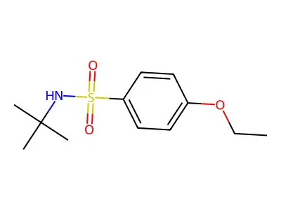 N-tert-butyl-4-ethoxybenzenesulfonamide structure