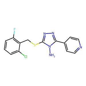 3-[(6-Chloro-2-fluorophenyl)methylthio]-5-(4-pyridyl)-1,2,4-triazole-4-ylamine structure