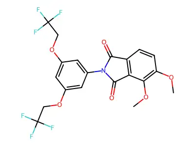 2-[3,5-Bis(2,2,2-trifluoroethoxy)phenyl]-4,5-dimethoxyisoindole-1,3-dione structure