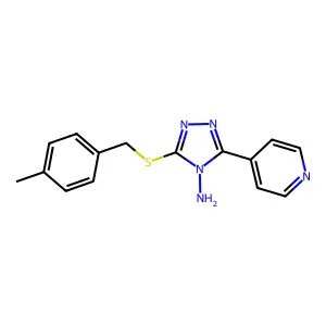3-(4-Methyl-benzylsulfanyl)-5-pyridin-4-yl-[1,2,4]triazol-4-ylamine structure