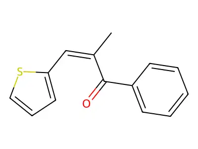 (Z)-2-methyl-1-phenyl-3-thiophen-2-ylprop-2-en-1-one structure