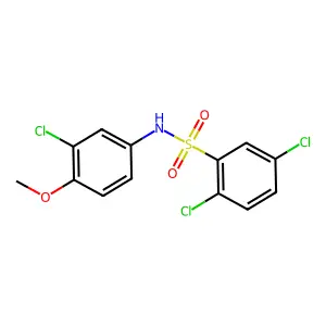 2,5-dichloro-N-(3-chloro-4-methoxyphenyl)benzenesulfonamide structure