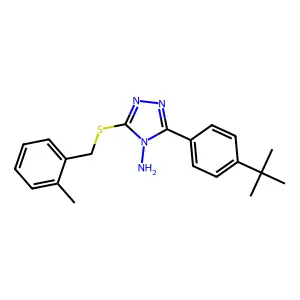 3-(4-Tert-butylphenyl)-5-((2-methylbenzyl)thio)-4H-1,2,4-triazol-4-ylamine structure