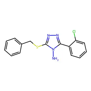 3-(2-Chlorophenyl)-5-(phenylmethylthio)-1,2,4-triazole-4-ylamine structure