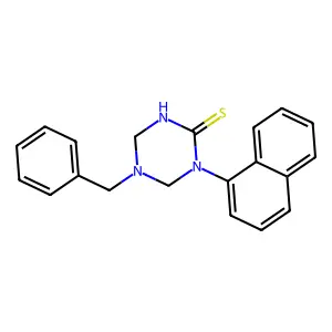 5-Benzyl-1-naphthalen-1-yl-1,3,5-triazinane-2-thione structure