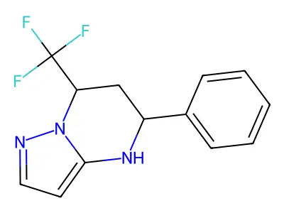 5-Phenyl-7-(trifluoromethyl)-4,5,6,7-tetrahydropyrazolo[1,5-a]pyrimidine structure