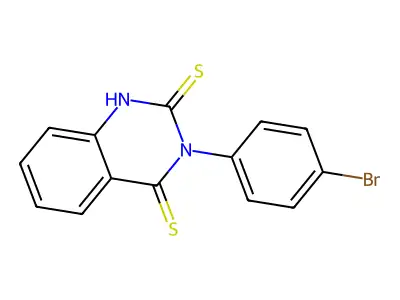 3-(4-bromophenyl)-1H-quinazoline-2,4-dithione structure