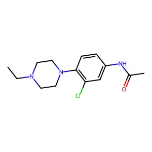 N-[3-chloro-4-(4-ethylpiperazin-1-yl)phenyl]acetamide structure
