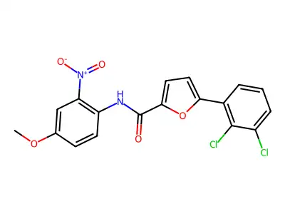 5-(2,3-dichlorophenyl)-N-(4-methoxy-2-nitrophenyl)furan-2-carboxamide structure
