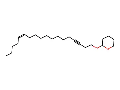 2-Octadec-13-en-3-ynoxyoxane structure