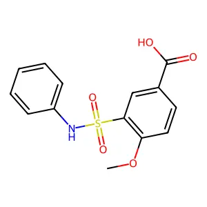4-甲氧基-3-[(苯胺基)磺酰基]苯甲酸 structure