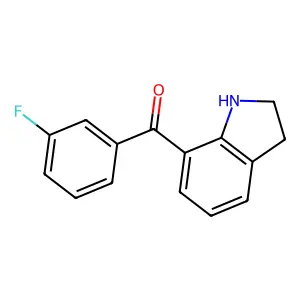 Methanone,(2,3-dihydro-1h-indol-7-yl)(3-fluorophenyl)- structure