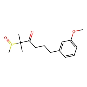 2-(Methanesulfinyl)-6-(3-methoxyphenyl)-2-methylhexan-3-one structure