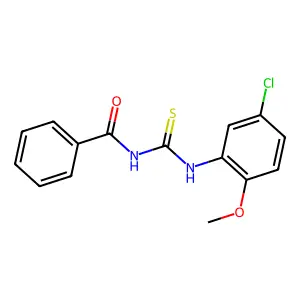Benzamide, N-[[(5-chloro-2-methoxyphenyl)amino]thioxomethyl]- structure