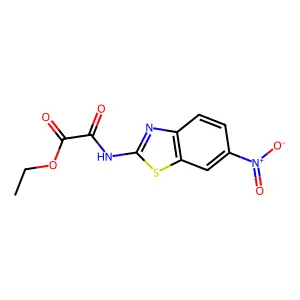 Ethyl 2-[(6-nitro-1,3-benzothiazol-2-yl)amino]-2-oxoacetate structure