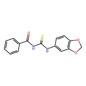 N-(1,3-benzodioxol-5-ylcarbamothioyl)benzamide structure