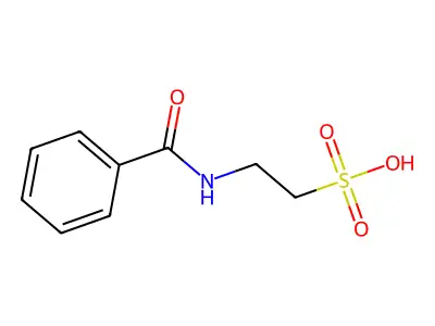 2-(Benzoylamino)ethanesulfonic acid structure
