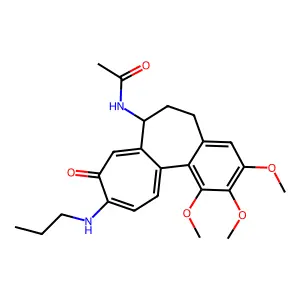 N-[1,2,3-trimethoxy-9-oxo-10-(propylamino)-6,7-dihydro-5H-benzo[a]heptalen-7-yl]acetamide structure