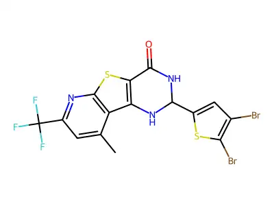 2-(4,5-DIBROMO-2-THIENYL)-9-METHYL-7-(TRIFLUOROMETHYL)-2,3-DIHYDROPYRIDO[3',2':4,5]THIENO[3,2-D]PYRIMIDIN-4(1H)-ONE structure