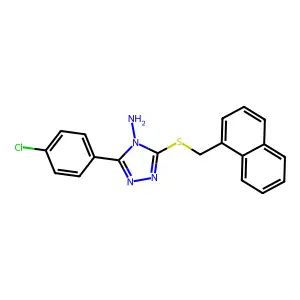 5-(4-Chlorophenyl)-3-(naphthylmethylthio)-1,2,4-triazole-4-ylamine structure