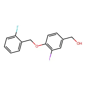 [4-[(2-Fluorophenyl)methoxy]-3-iodophenyl]methanol structure