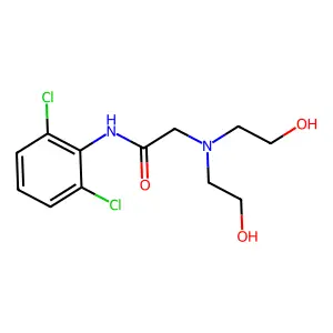Acetanilide, 2-bis(2-(hydroxyethyl)amino)-2',6'-dichloro- structure