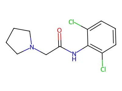 N-(2,6-dichlorophenyl)-2-(pyrrolidin-1-yl)acetamide structure