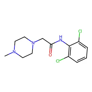 Acetanilide, 2',6'-dichloro-2-(4-methylpiperazino)- structure