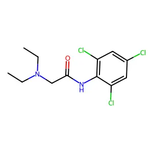 Acetanilide, 2-diethylamino-2',4',6'-trichloro- structure