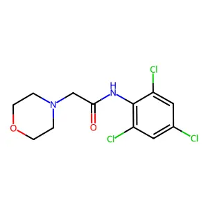 Acetanilide, 2-morpholino-2',4',6'-trichloro- structure