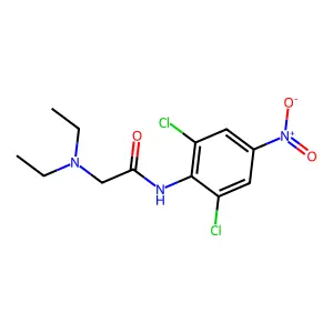Acetanilide, 2',6'-dichloro-2-diethylamino-4'-nitro- structure