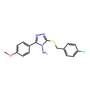 3-((4-Fluorobenzyl)thio)-5-(4-methoxyphenyl)-4H-1,2,4-triazol-4-amine structure