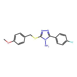 5-(4-Fluorophenyl)-3-[(4-methoxyphenyl)methylthio]-1,2,4-triazole-4-ylamine structure