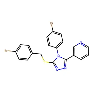 4-Bromobenzyl 4-(4-bromophenyl)-5-(3-pyridinyl)-4H-1,2,4-triazol-3-YL sulfide structure