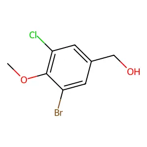 (3-Bromo-5-chloro-4-methoxyphenyl)methanol structure