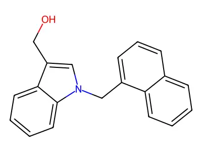 (1-Naphthalen-1-ylmethyl-1H-indol-3-yl)-methanol structure
