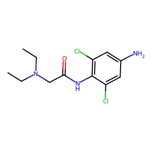 Acetanilide, 4'-amino-2',6'-dichloro-2-diethylamino- structure