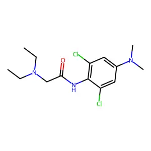 Acetanilide, 2',6'-dichloro-2-diethylamino-4'-dimethylamino- structure