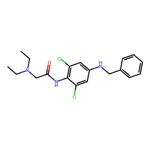 Acetanilide, 4'-benzylamino-2',6'-dichloro-2-diethylamino- structure