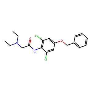 Acetanilide, 4'-benzyloxy-2',6'-dichloro-2-diethylamino- structure