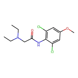 p-Acetanisidide, 2',6'-dichloro-2-diethylamino- structure