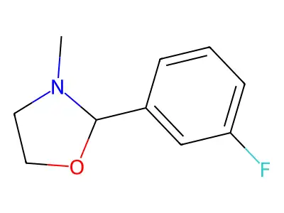 Oxazolidine, 2-(m-fluorophenyl)-3-methyl- structure
