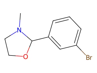 Oxazolidine, 2-(m-bromophenyl)-3-methyl- structure