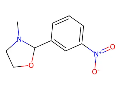 3-Methyl-2-(3-nitrophenyl)-1,3-oxazolidine structure