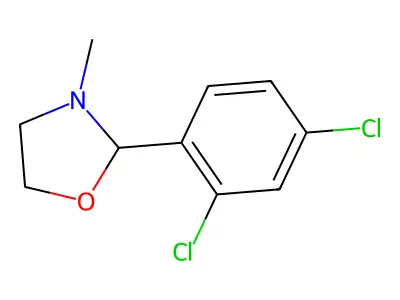 2-(2,4-Dichlorophenyl)-3-methyl-1,3-oxazolidine structure
