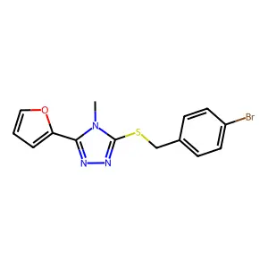 3-[(4-Bromophenyl)methylthio]-5-(2-furyl)-4-methyl-1,2,4-triazole structure