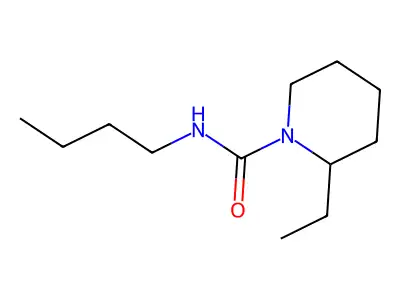 N-butyl-2-ethylpiperidine-1-carboxamide structure