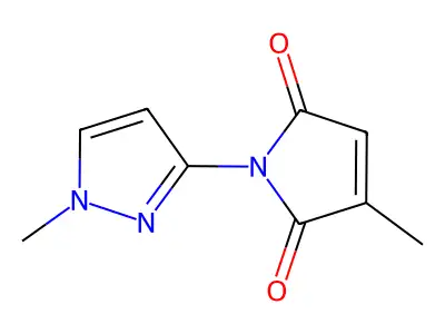 3-methyl-1-(1-methyl-1H-pyrazol-3-yl)-1H-pyrrole-2,5-dione structure