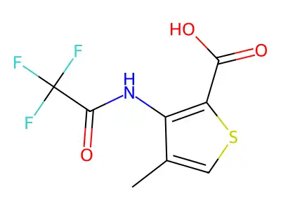 4-Methyl-3-(trifluoroacetamido)thiophene-2-carboxylic acid structure