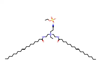 2-Cyanoethyl-ethyl-bis[2-(octadec-9-enoylamino)ethyl]azanium;ethyl sulfate structure